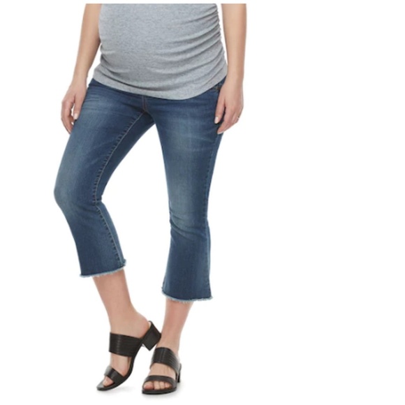 Maternity A:Glow Cropped Flare Jeans - Picture 1 of 4